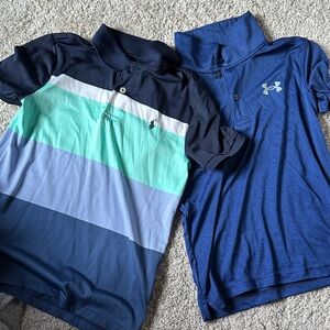 Under Armour Navy and Blue Kids Polo